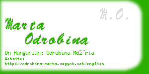 marta odrobina business card